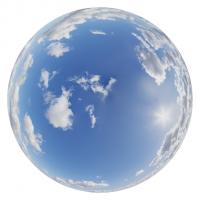 16K blue clouded skydome HDRi panorama